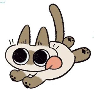 😋 cat, cute, kitten, sticker, animal telegram sticker