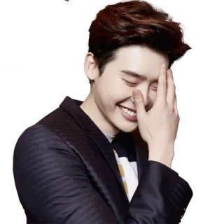 😆 Lee Jong-suk acteur, coréen, sourire, homme, costume, heureux telegram sticker