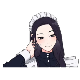 😅 메이드, 애니메이션, 여자, 만화, 일러스트 telegram sticker