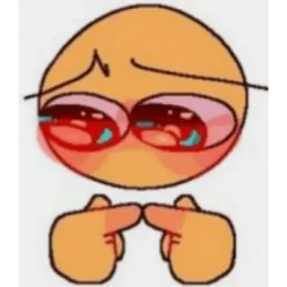 😀 Meme, Expressão, Emoji, Fofo, Tímido whatsapp sticker