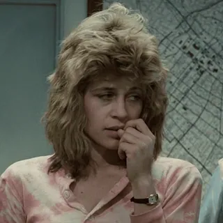 😒 Sarah Connor The Terminator 사라 코너, 터미네이터, 린다 해밀턴, 영화, 캐릭터 telegram sticker