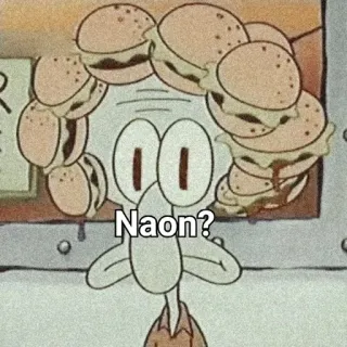 🌟 Squidward Tentacles SpongeBob SquarePants Naon? Bob l'éponge, Carlo Tentacule, dessin animé, drôle, burgers whatsapp sticker