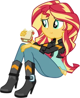 😒 Sunset Shimmer My Little Pony: Equestria Girls サンセットシマー, マイリトルポニー, エクエストリア・ガールズ, アニメ, アニメーション, キャラクター, 友情 whatsapp sticker