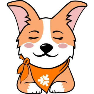 😊 corgi, cane, carino, animale, cucciolo, cartone animato telegram sticker