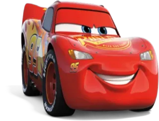 😌 Lightning McQueen Cars 95 auto, saetta mcqueen, pixar, cartoni animati, disney, film telegram sticker