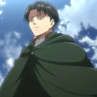 🗿 Levi Ackerman Attack on Titan Anime, Manga, Atak Tytanów, Levi Ackerman, Postać, Żołnierz telegram sticker