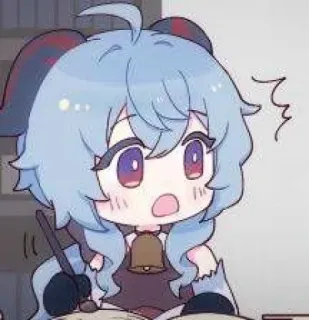 🧐 Ganyu Genshin Impact Anime, Chibi, Genshin Impact, Ganyu, Videospiel telegram sticker