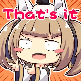 👉 That's it Anime, Meisje, Grappig, Cartoon telegram sticker