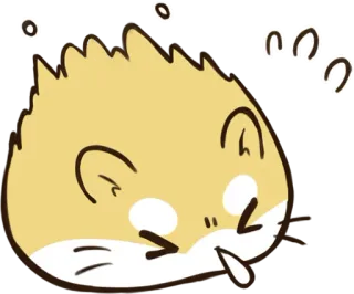 🤧 hamster, cute, exhausted, animal, cartoon telegram sticker