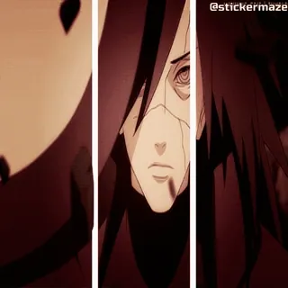 ⭐ Madara Uchiha Naruto 애니메이션, 나루토, 마다라, 우치하, 만화, 닌자, 캐릭터 telegram sticker