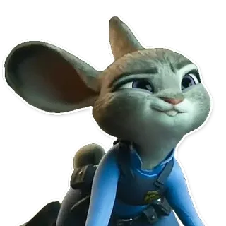 😏 Judy Hopps Zootopia lapin, policier, agent, dessin animé, animal, zootopie, judy hopps whatsapp sticker
