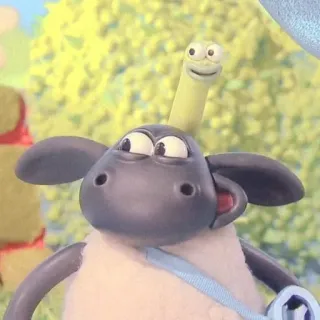 🍄 Shaun the Sheep Cartoon, Schaf, Tier, Animation telegram sticker