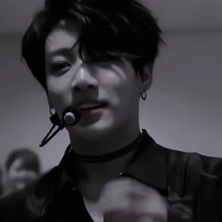 🌑 Jeon Jungkook kpop, jungkook, bts, 歌手, アイドル, 白黒 telegram sticker