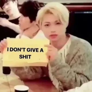 🤓 I DON'T GIVE A SHIT มีม, ตลก, อารมณ์, ประชดประชัน telegram sticker