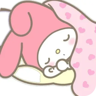 ❤ My Melody My Melody, Sanrio, lindo, durmiendo, dibujos animados, rosa telegram sticker