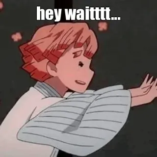 🙂 hey waitttt... Anime, Menunggu, Lucu, Ekspresi, Karakter telegram sticker