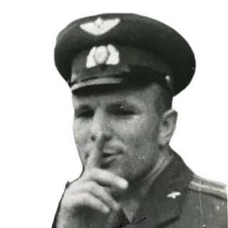 😶 military, officer, vintage, pilot, finger to lips, shhh telegram sticker