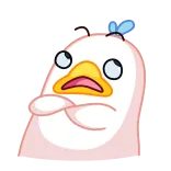 🙅‍♂ 새, 화난, 짜증난, 좌절한, 팔짱, 만화 whatsapp sticker