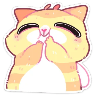 😅 cat, cute, kawaii, happy, sticker telegram sticker