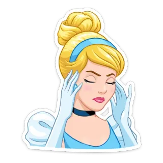 🤯 Cinderella Cenicienta, Disney, Princesa, Dibujos animados, Cuento de hadas, Dolor de cabeza whatsapp sticker