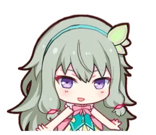 🌟 Anime, Chibi, Fofo, Garota, Personagem, Desenho animado whatsapp sticker