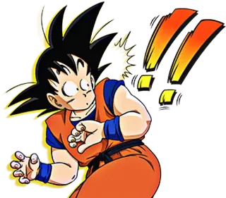 ‼ Goku Dragon Ball anime, Dragon Ball, terkejut, seru telegram sticker