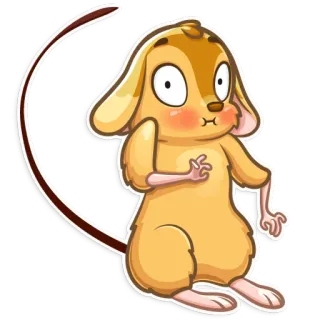 😳 desenho animado, animal, rato, fofo, adesivo whatsapp sticker