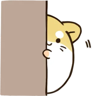 👀 hamster, peeking, cute, animal, cartoon, kawaii telegram sticker