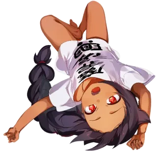 😧 電爆 fille anime, dessin animé, illustration, fille, mignon telegram sticker