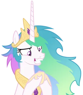 😈 Princess Celestia My Little Pony мультфильм, анимация, принцесса, пони, единорог, дружба telegram sticker