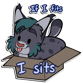 😝 If I fits
I sits gato, caja, si quepo, me siento, divertido, animal whatsapp sticker