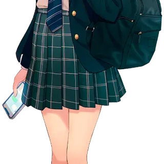 ❤️ anime, schoolgirl, skirt, uniform telegram sticker