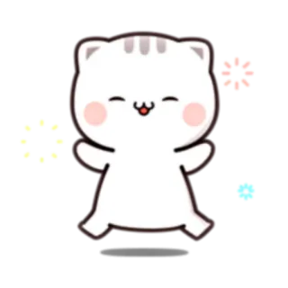 😃 cat, cute, animal, sticker, cartoon telegram sticker