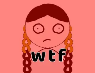 😳 wtf bonhomme allumette, tresses, wtf, choqué, question telegram sticker