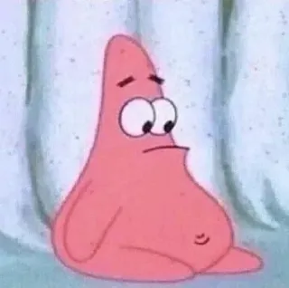🚫 Patrick Star Spongebob Squarepants patrick, cartone animato, spongebob, triste, stella marina telegram sticker