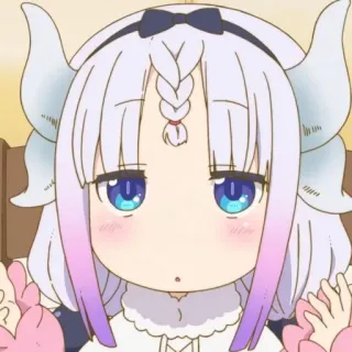 💕 Kanna Kamui Miss Kobayashi's Dragon Maid Anime, Kawaii, Drago, Carino, Manga, Kanna, Kanna Kamui telegram sticker
