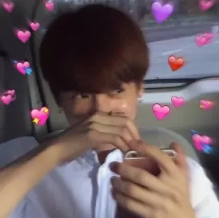 🤭 hearts, love, emoji, cute, sweet telegram sticker