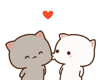 😘 gatos, amor, beijando, fofo, adorável telegram sticker