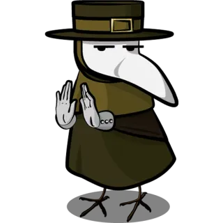 😕 Docteur de peste, Masque, Historique, Médecine, Masque d'oiseau telegram sticker