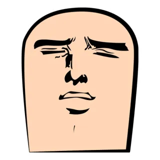 🥴 Meme, Rosto, Sorriso irônico, Desenho animado telegram sticker