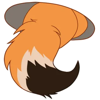 🦊 rubah, ekor, oranye, binatang telegram sticker