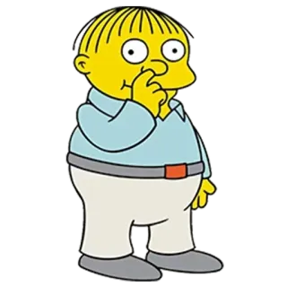 😪 Ralph Wiggum The Simpsons cartoon, Ralph Wiggum, The Simpsons, animated, humor, character telegram sticker