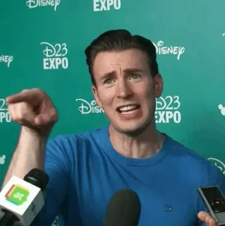 😏 Disney EXPO chris evans, disney, expo, d23, actor, interview telegram sticker