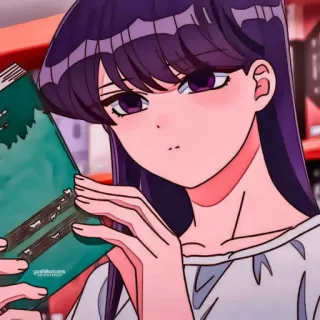 Komi can't communicate @animecuteth whatsapp stickers