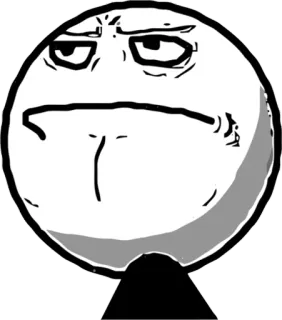 😕 Rage Face meme, raiva, bravo, internet telegram sticker
