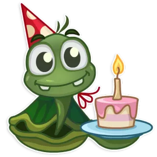 🍰 geburtstag, kuchen, party, tier, süß telegram sticker