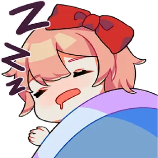 😴 ZZZ durmiendo, anime, lindo, zzz, soñoliento, cansado whatsapp sticker