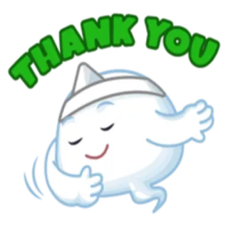 😌 Thank you 감사합니다, 감사, 고마움, 유령, 만화, 제스처 telegram sticker
