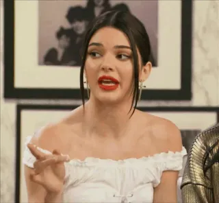✨ Kendall Jenner celebrità, donna, modella, espressione, reazione telegram sticker