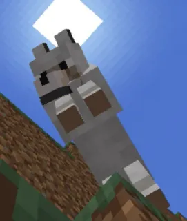 😢 Minecraft minecraft, serigala, anjing, video game, hewan telegram sticker